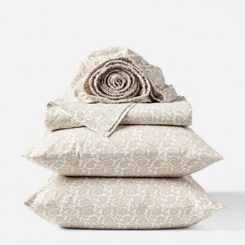 Organic Print Percale Sheet Set - KING -Coyuchi