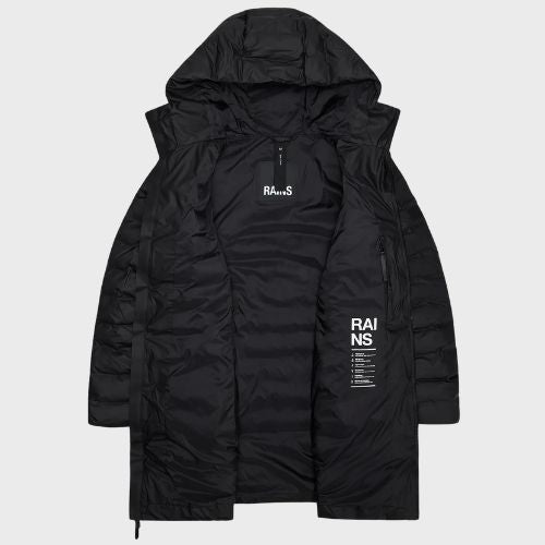 Lohja Long Puffer Curve Jacket - Rains