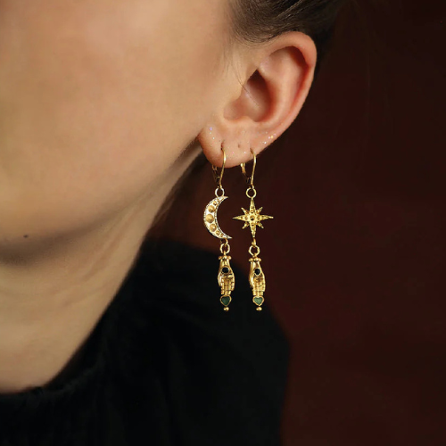 Moon and Star Loop Earring 811 - LA2L