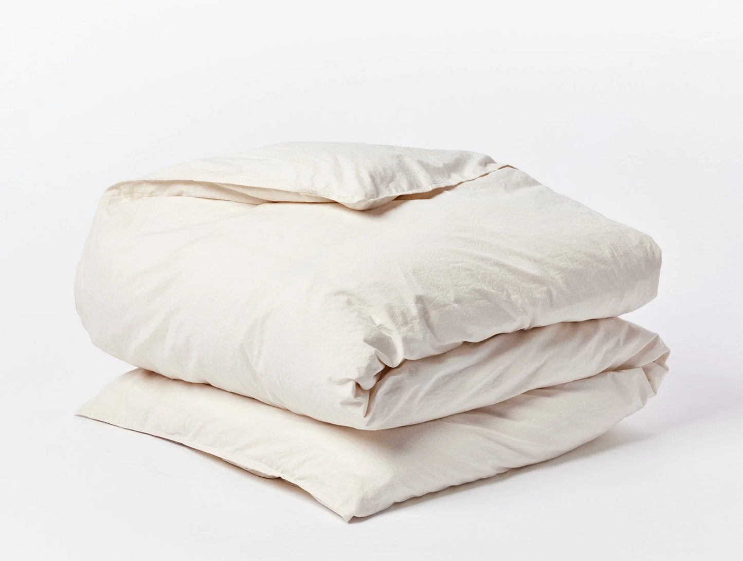 Crinkled Percale Duvet Cover-King - Coyuchi