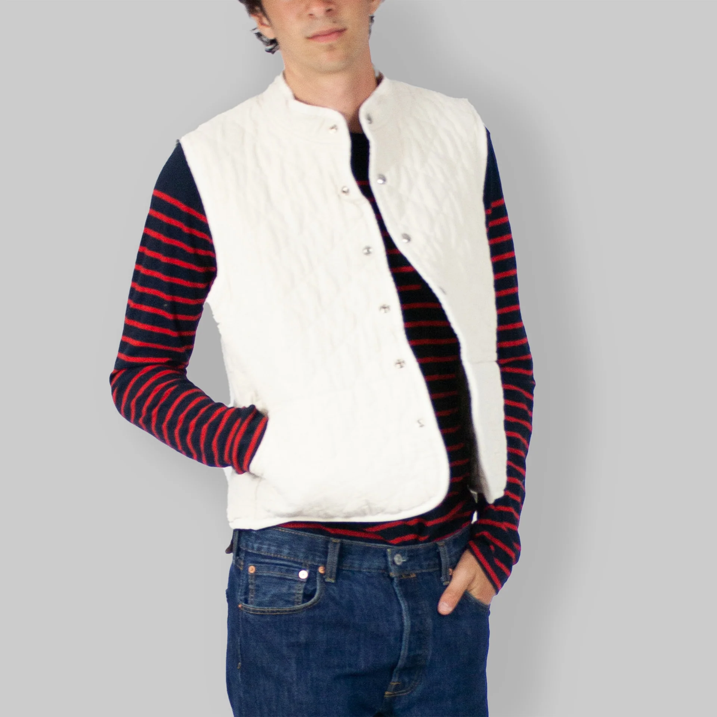 Utility Canvas - Quilted Snap Vest