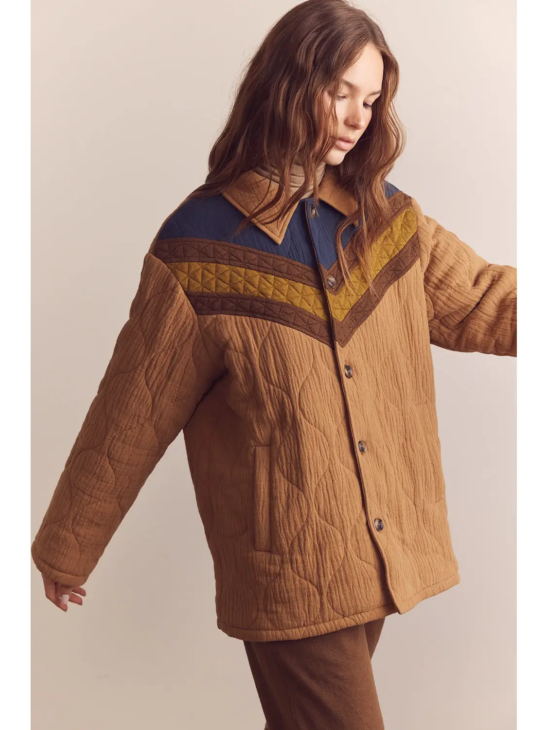 Color Block Bomber Jacket - Amente