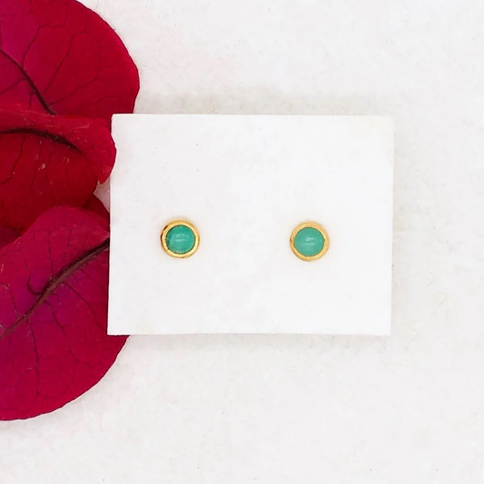 Brazilian Emerald Stud Earrings - Riversong