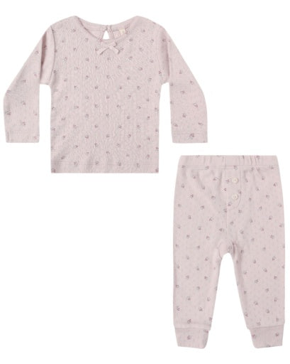 Pointelle Long Sleeve Tee + Legging - Rylee + Cru