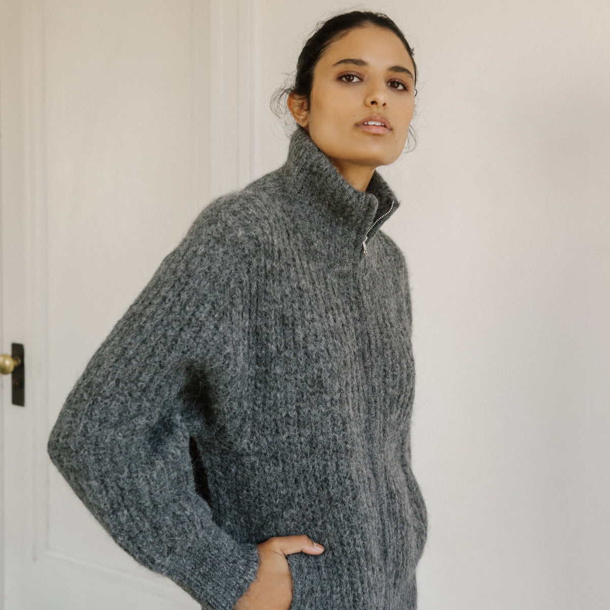 Nazca Ribbed Jacket - Bare Knitwear