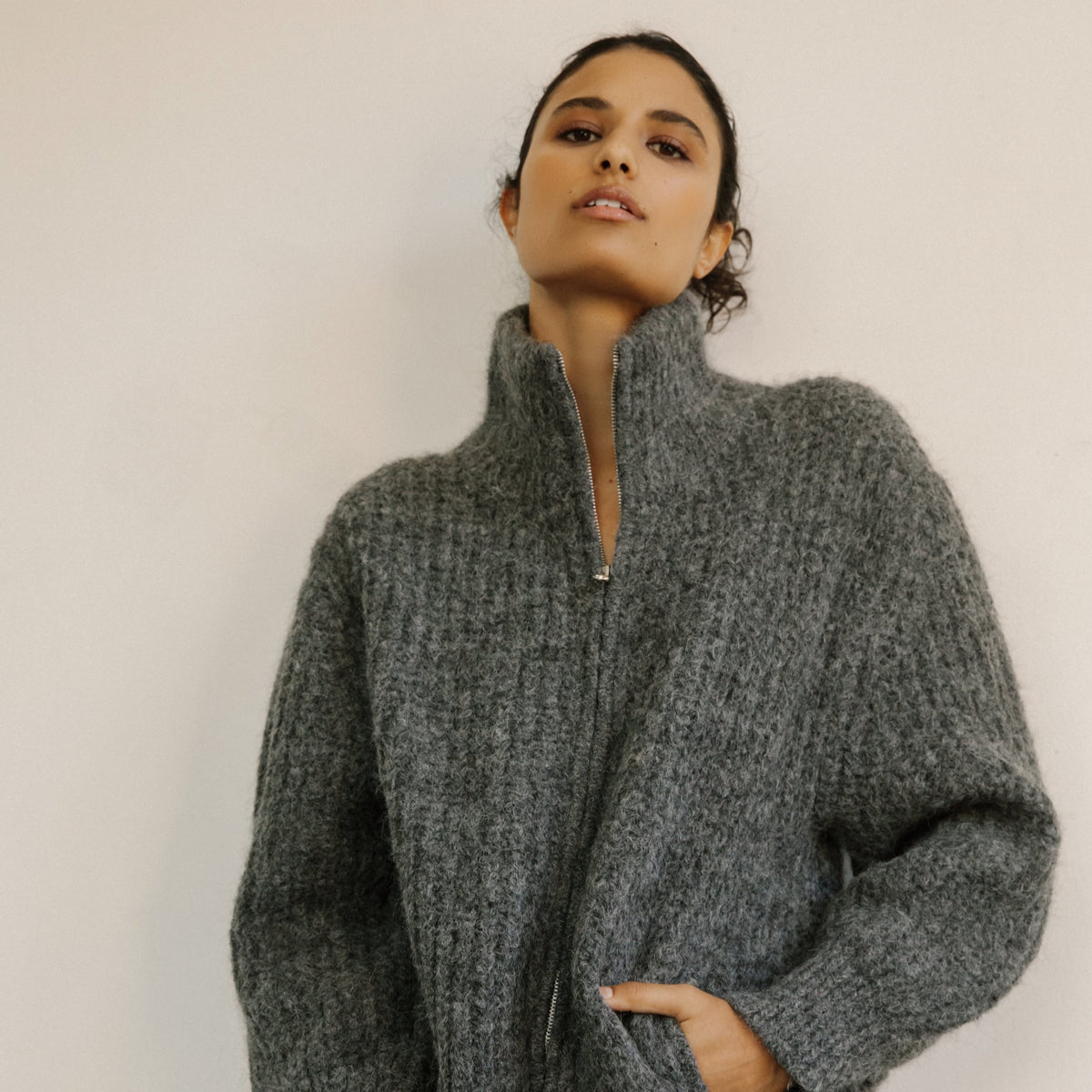 Nazca Ribbed Jacket - Bare Knitwear