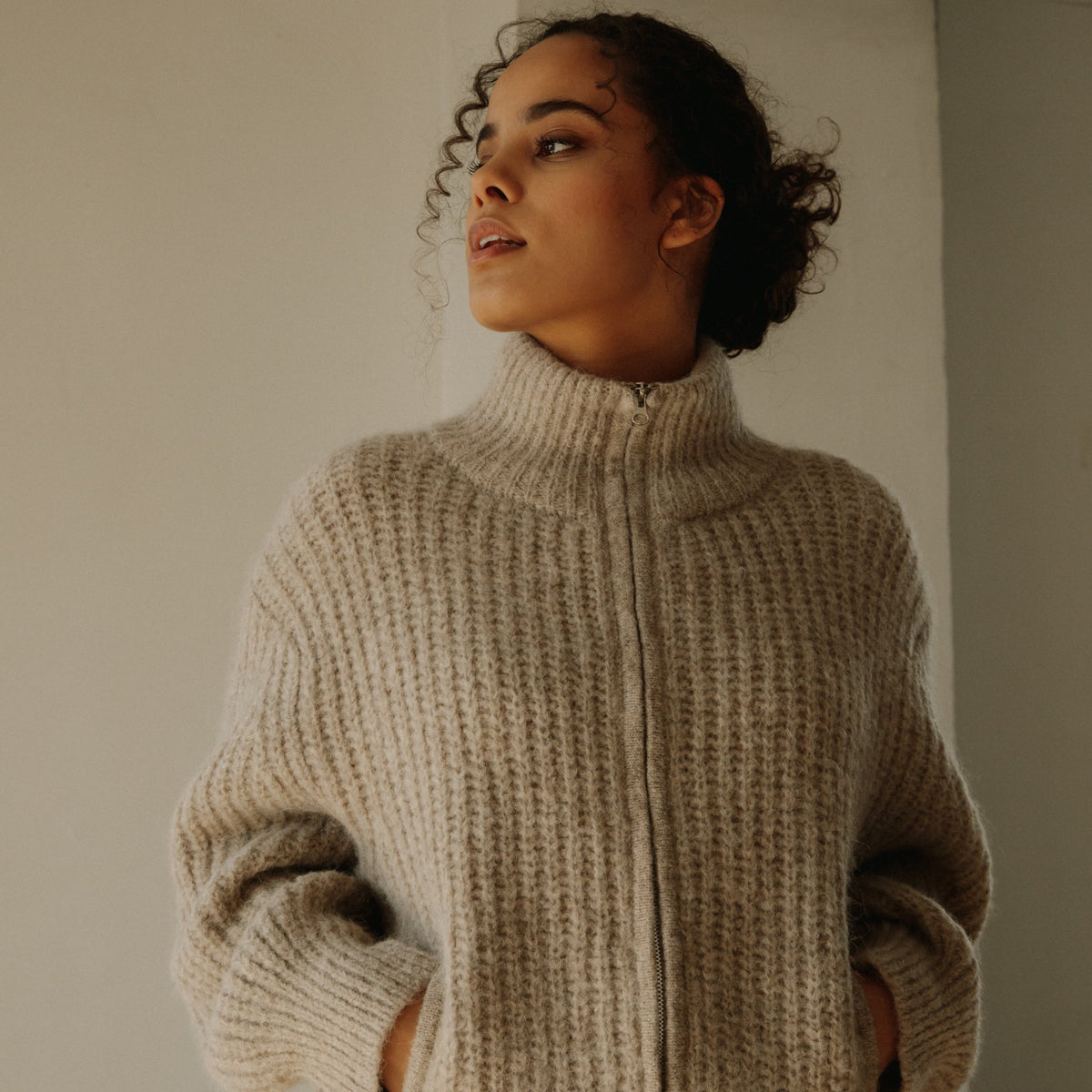 Nazca Ribbed Jacket - Bare Knitwear