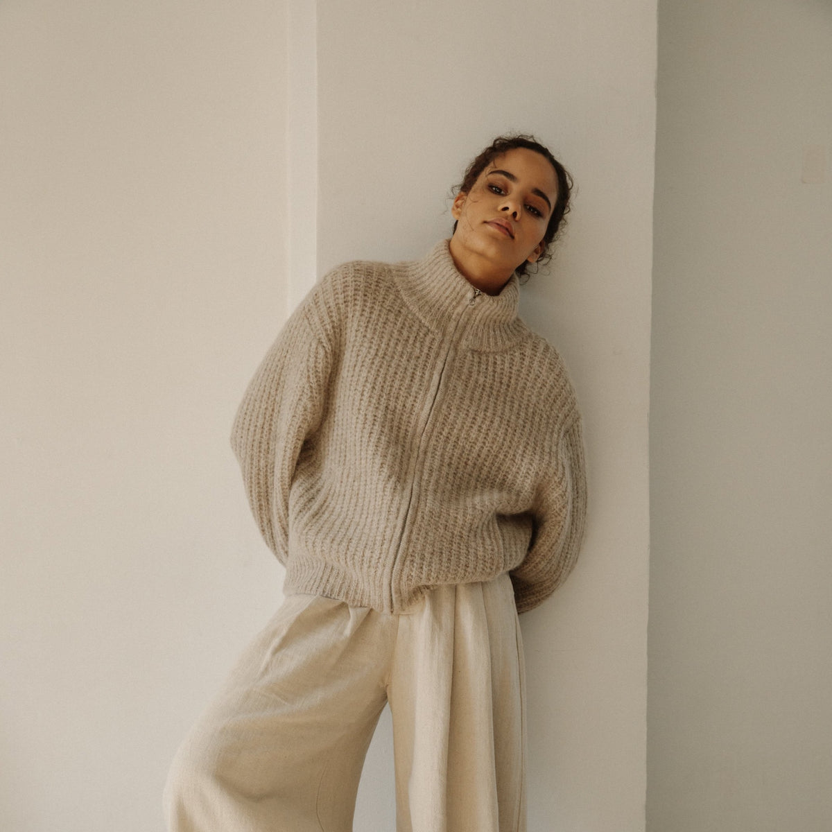 Nazca Ribbed Jacket - Bare Knitwear
